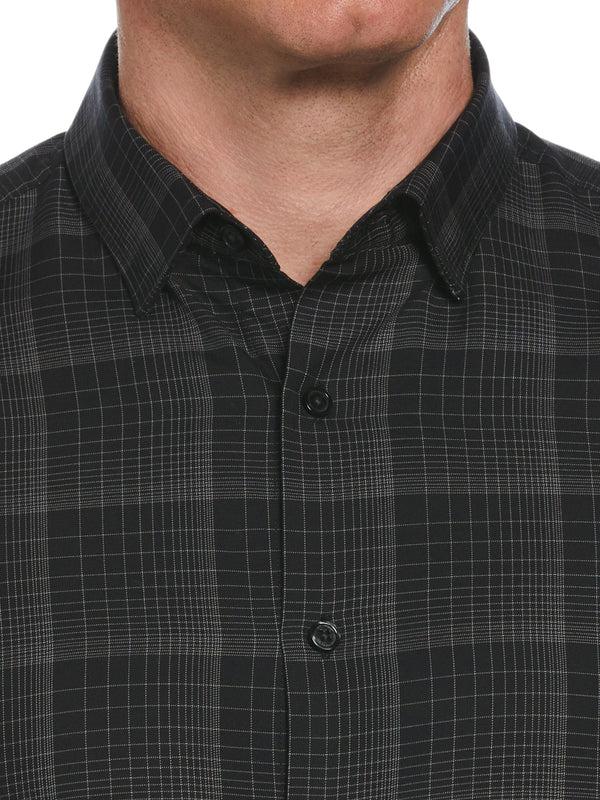 Perry Ellis Slim Fit Total Stretch Plaid Print Shirt Night Owl
