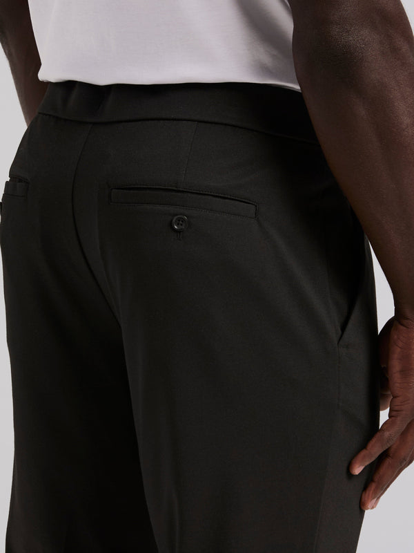 Perry Ellis Slim Tapered Pintuck Pull-on Pants Black