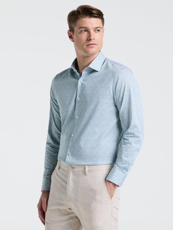 perry ellis Stretch Floral Print Dress Shirt Marina