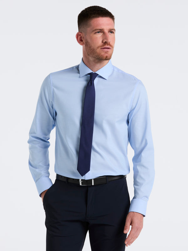 perry ellis Stretch Micro Geo Print Dress Shirt Blue