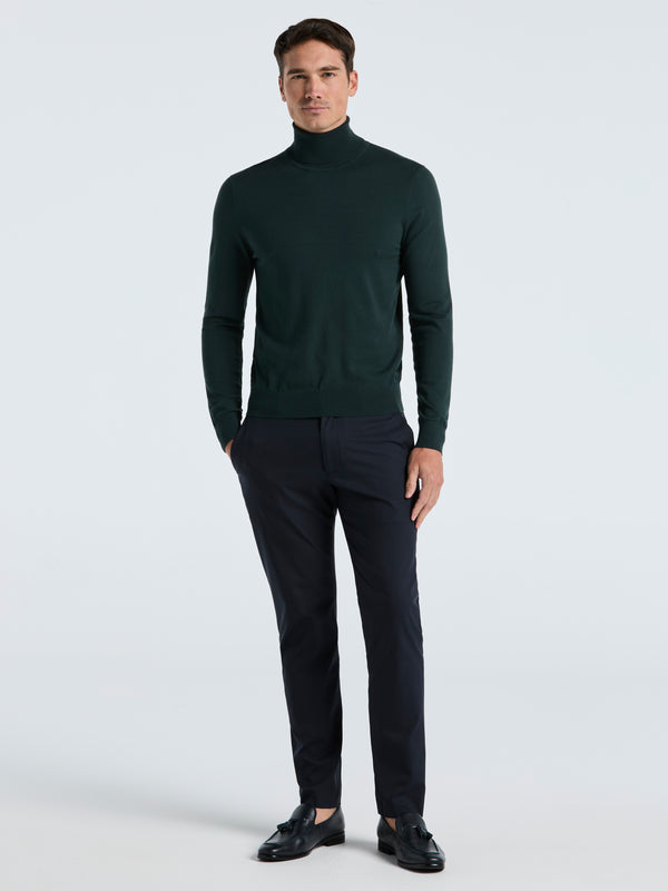 Perry Ellis Tech Knit Turtleneck Sweater Magical Forest