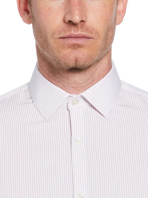 Perry Ellis Total Stretch Pink Stripe Print Shirt Pink