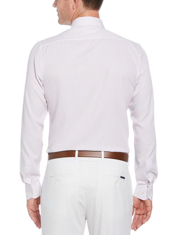 Perry Ellis Total Stretch Pink Stripe Print Shirt Pink
