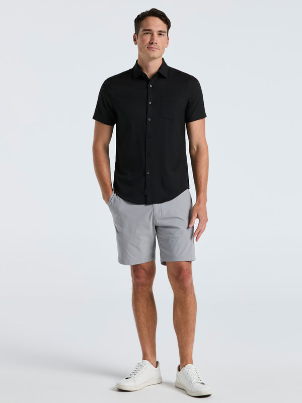 Perry Ellis Total Stretch Slim Fit Solid Shirt Black