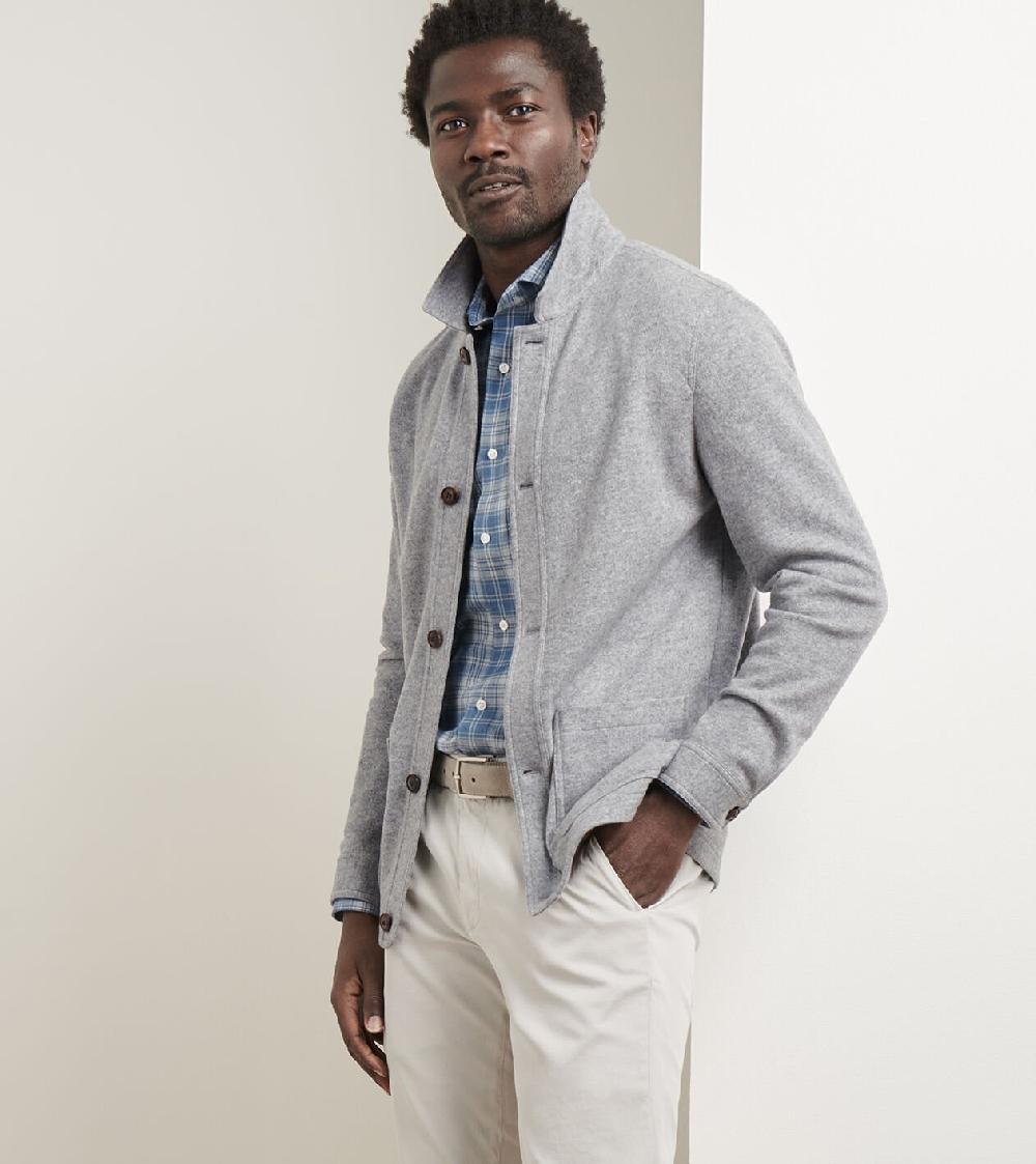 Peter Millar Artisan Crafted Cashmere Chore Coat Platinum