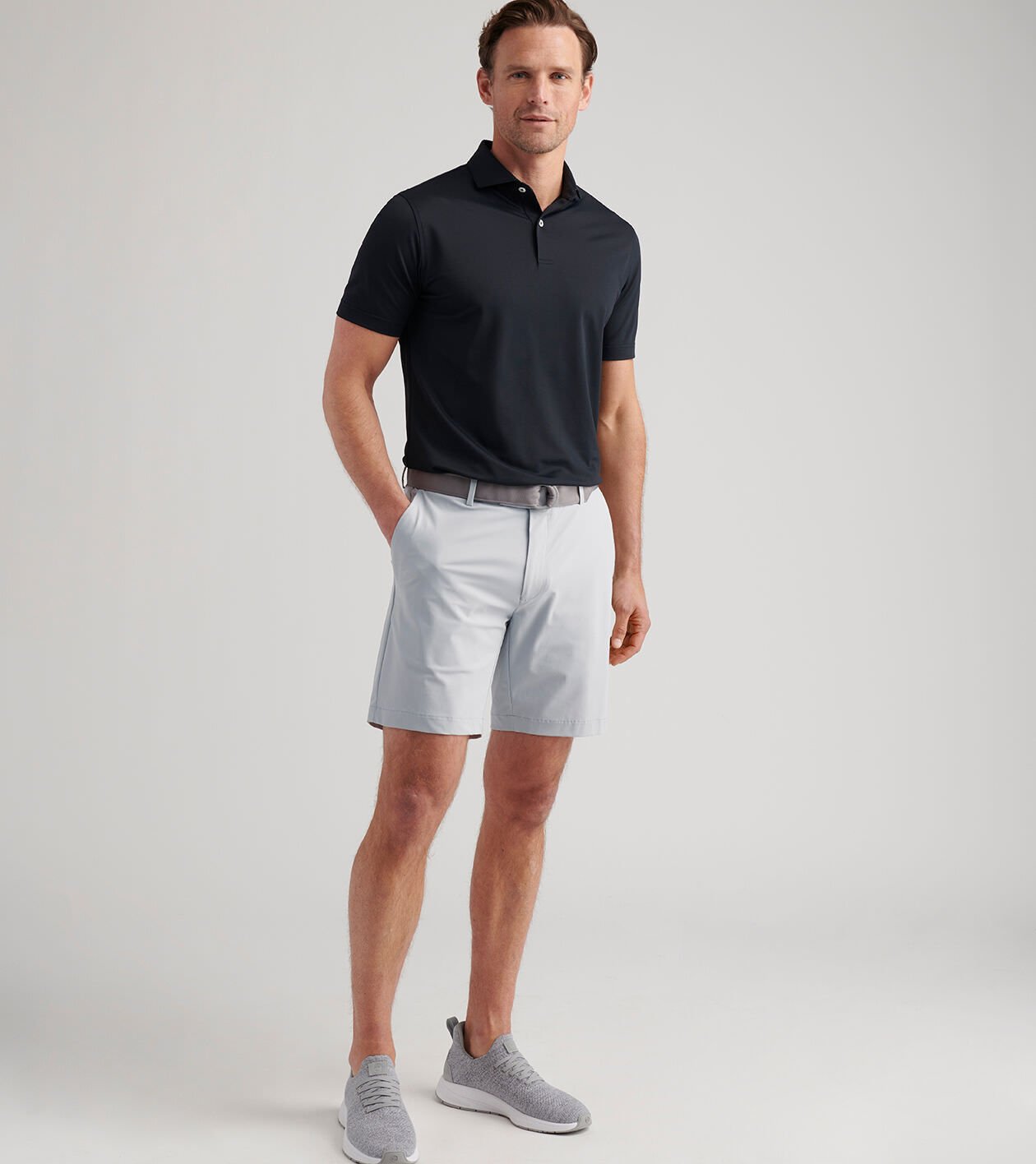 Peter Millar Bingham Performance Short British Grey