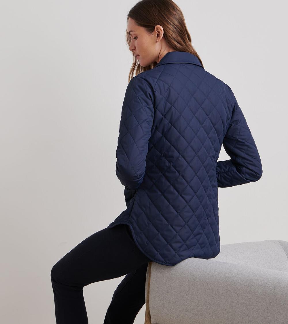 Peter Millar Blythe Diamond Quilted Travel Jacket Navy