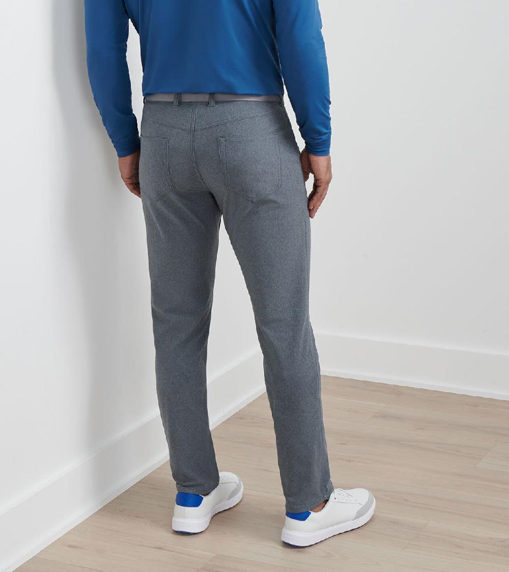 Peter Millar Brevard Performance Flannel Five-Pocket Pant Charcoal
