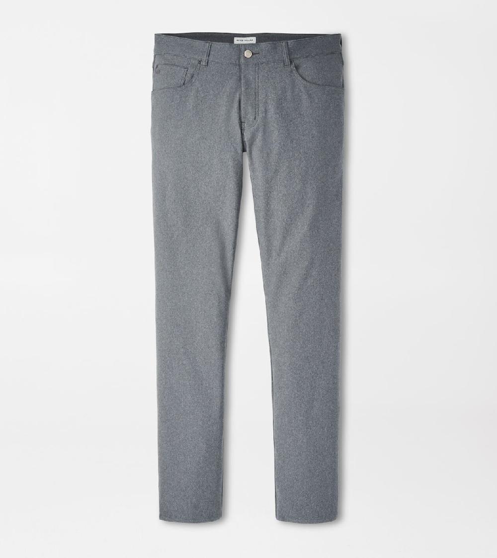 peter millar Brevard Performance Flannel Five-Pocket Pant Charcoal