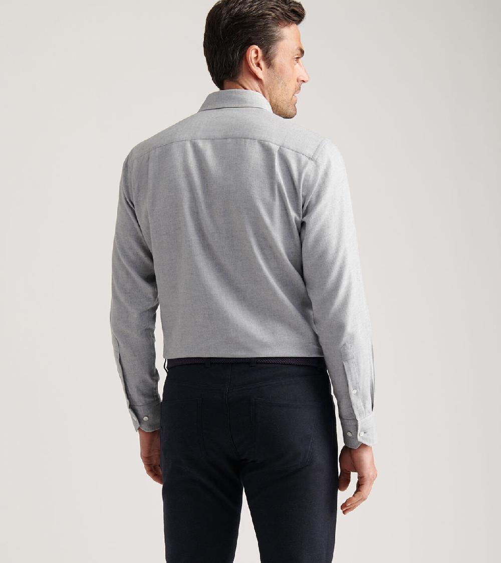 Peter Millar Brixen Italian Flannel Sport Shirt Gale Grey