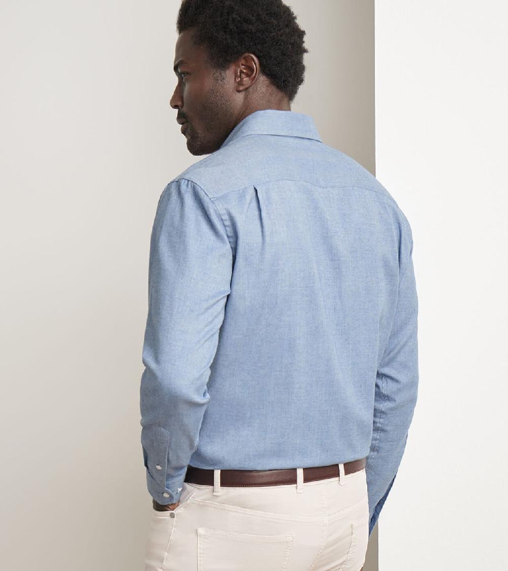 Peter Millar Brixen Italian Flannel Sport Shirt RAIN CLOUD