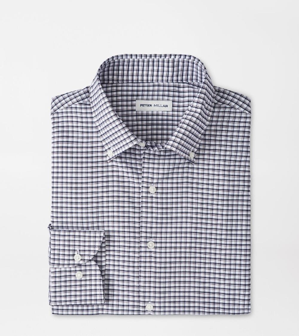 peter millar Cashiers Performance Twill Sport Shirt Navy
