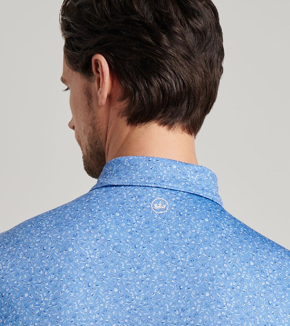 Peter Millar Champagne And Caviar Performance Jersey Polo Evening Tide