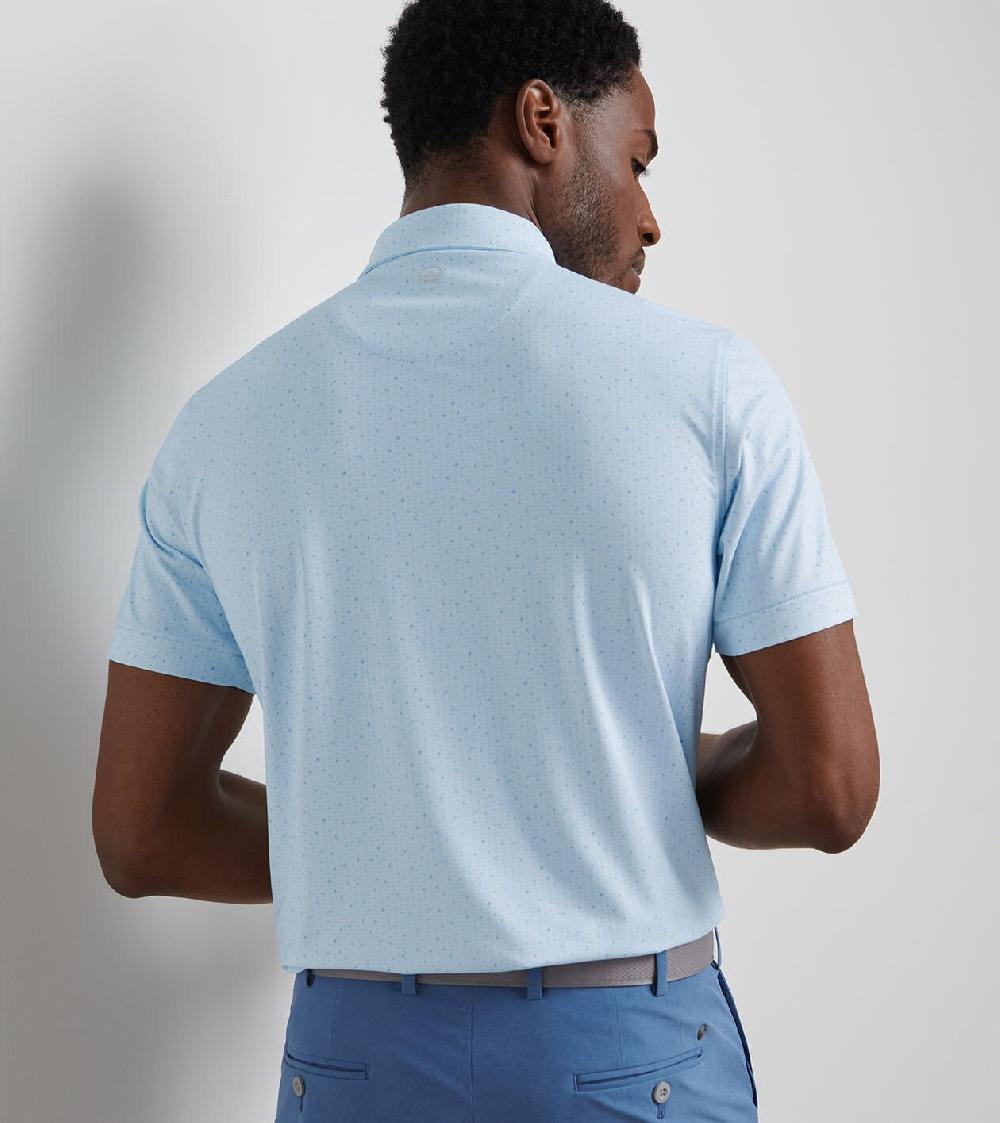 Peter Millar Corinth Performance Jersey Polo Blue Frost