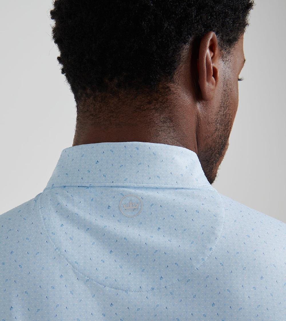 Peter Millar Corinth Performance Jersey Polo Blue Frost