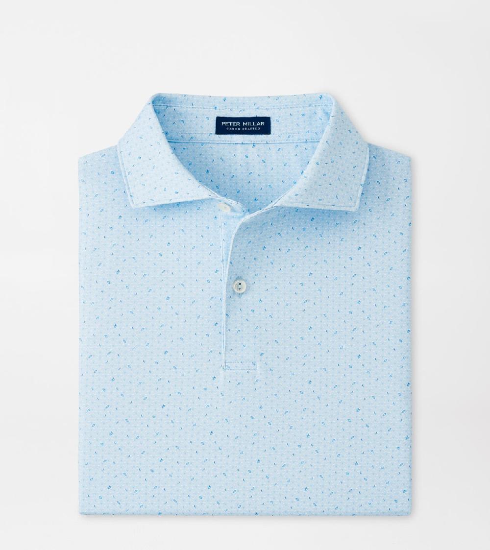 peter millar Corinth Performance Jersey Polo Blue Frost