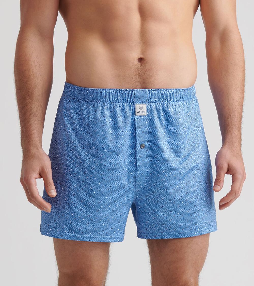 Peter Millar Costanzo Geo Performance Boxer Short Evening Tide