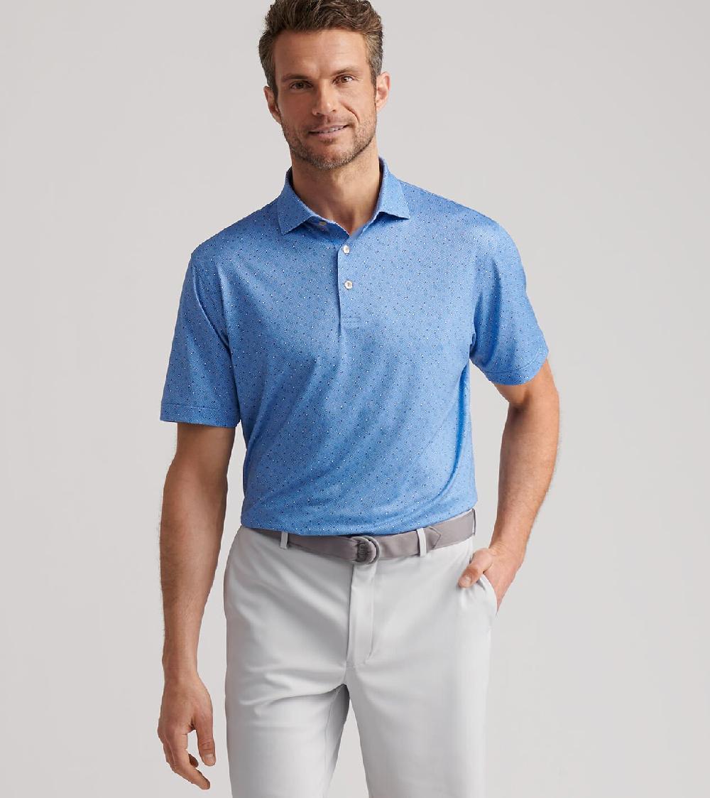 Peter Millar Costanzo Geo Performance Jersey Polo Evening Tide