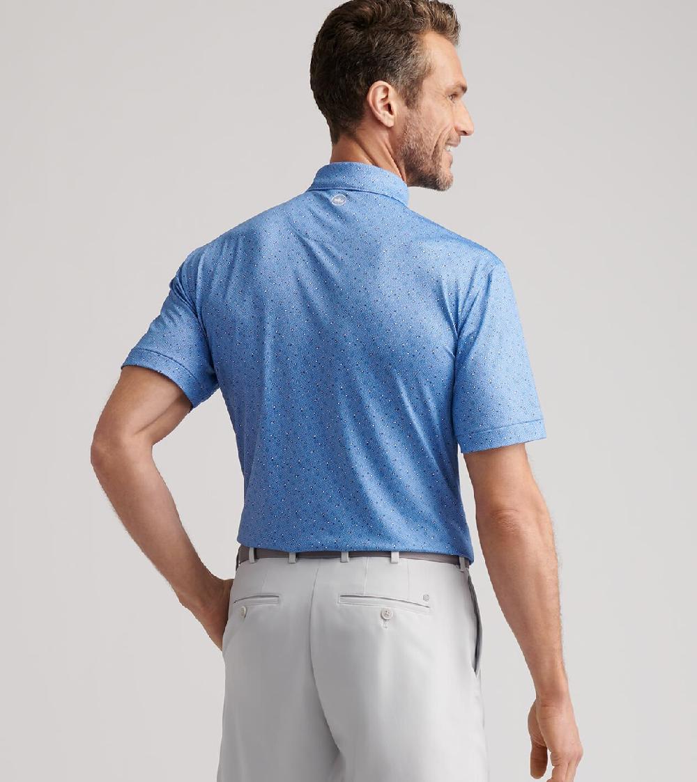 Peter Millar Costanzo Geo Performance Jersey Polo Evening Tide