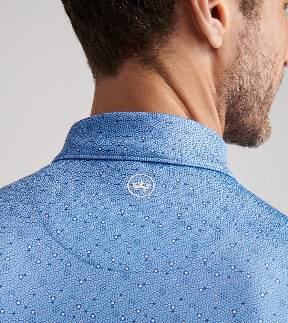 Peter Millar Costanzo Geo Performance Jersey Polo Evening Tide