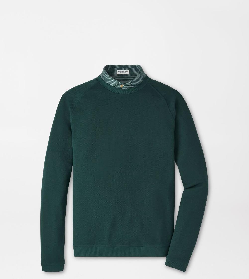 peter millar Cradle Piqué Performance Crewneck Nordic Pine