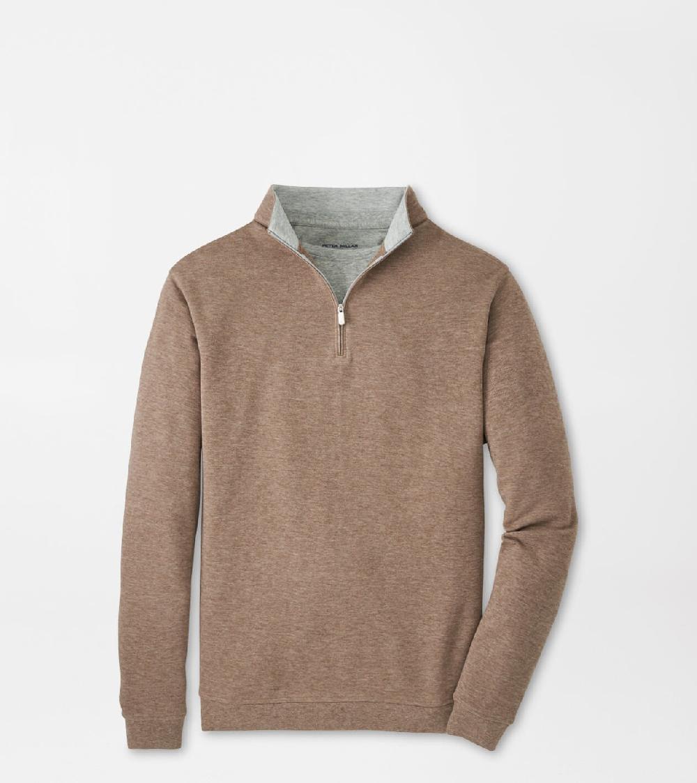 peter millar Crown Comfort Quarter-Zip Pullover POPLAR BROWN