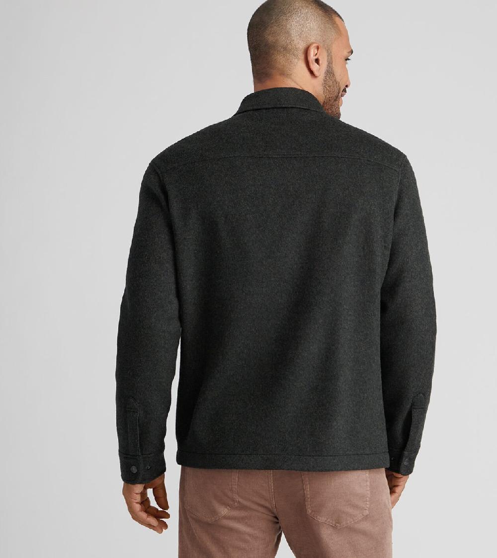 Peter Millar Crown Flex Merino Shirt Jacket Dark Olive