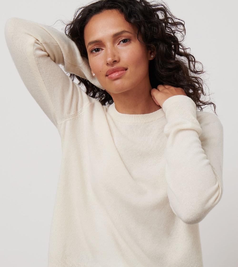 Peter Millar Crown Heritage Cashmere Crewneck Sweater Ivory