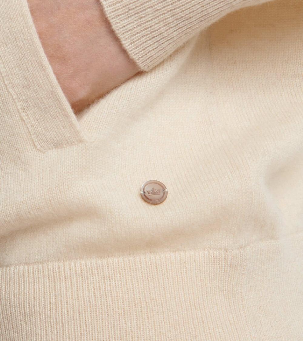 Peter Millar Crown Heritage Cashmere Full-Zip Hoodie LATTE