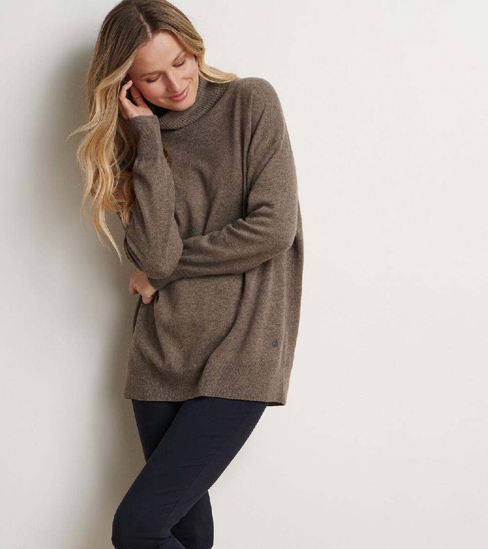 Peter Millar Crown Heritage Cashmere Turtleneck Sweater FALLEN LEAF