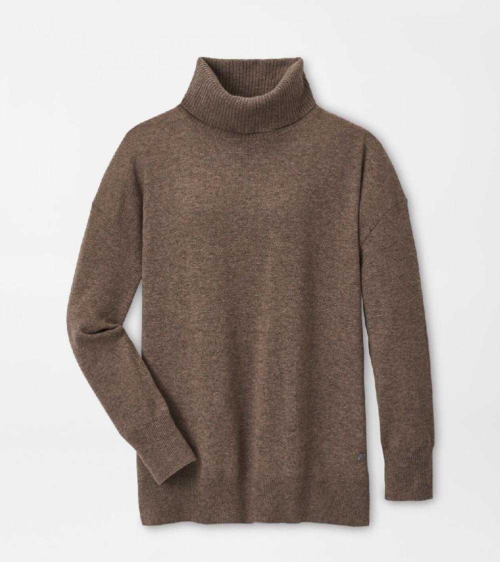 peter millar Crown Heritage Cashmere Turtleneck Sweater FALLEN LEAF