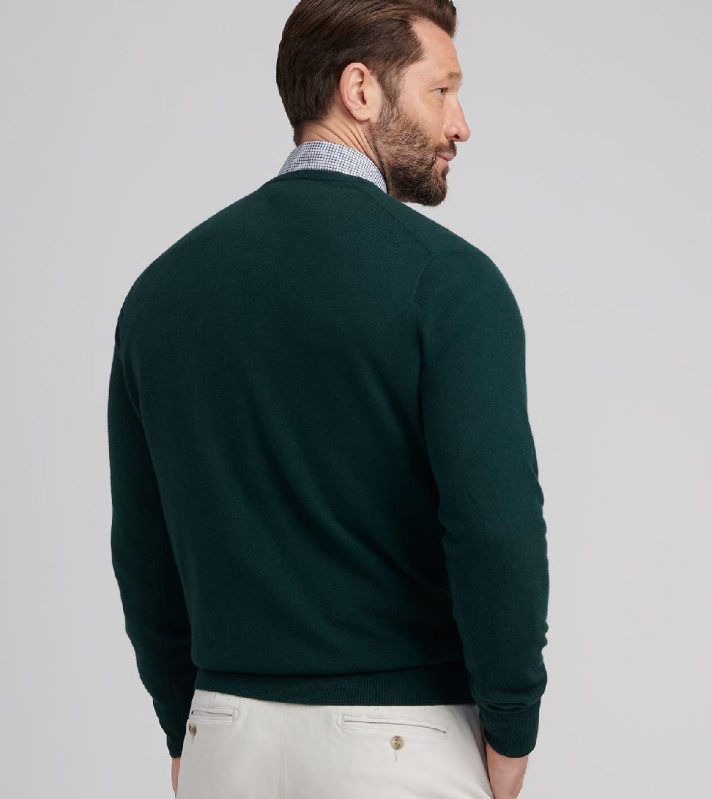 Peter Millar Crown Heritage Cashmere V-Neck Sweater BALSAM