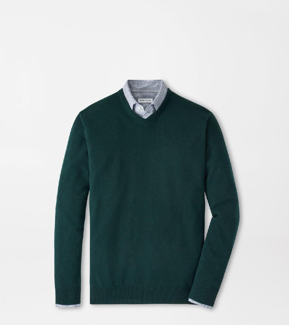 peter millar Crown Heritage Cashmere V-Neck Sweater BALSAM