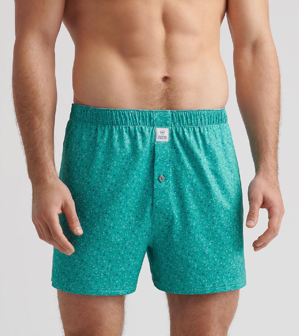 Peter Millar Day Of The Dead Performance Boxer Short Meadow