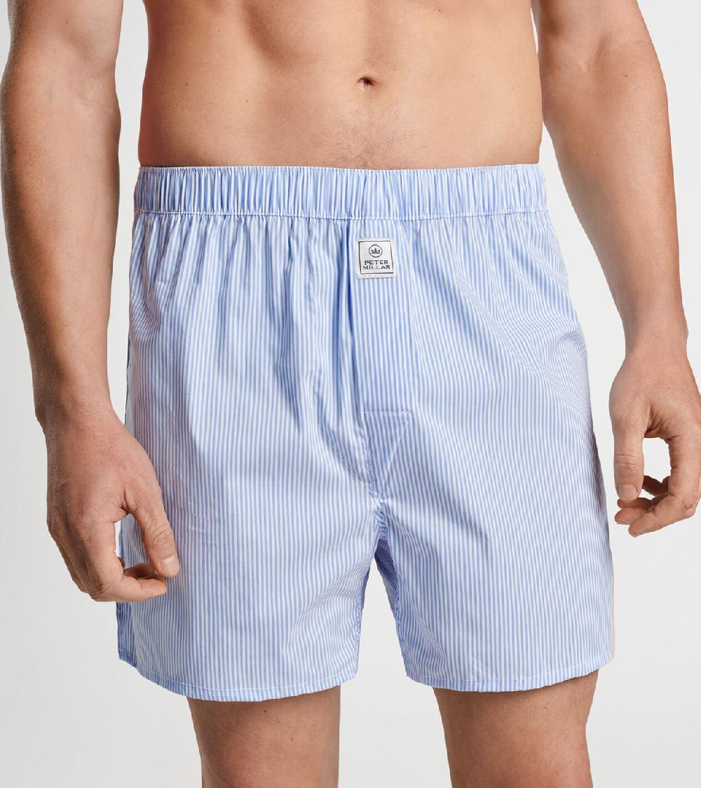 Peter Millar Dempsey Three-Pack Cotton Boxer Cottage Blue