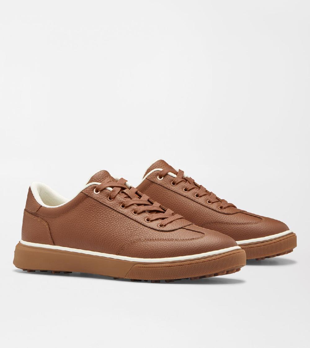 Peter Millar Drift Leather Hybrid Course Shoe Whiskey