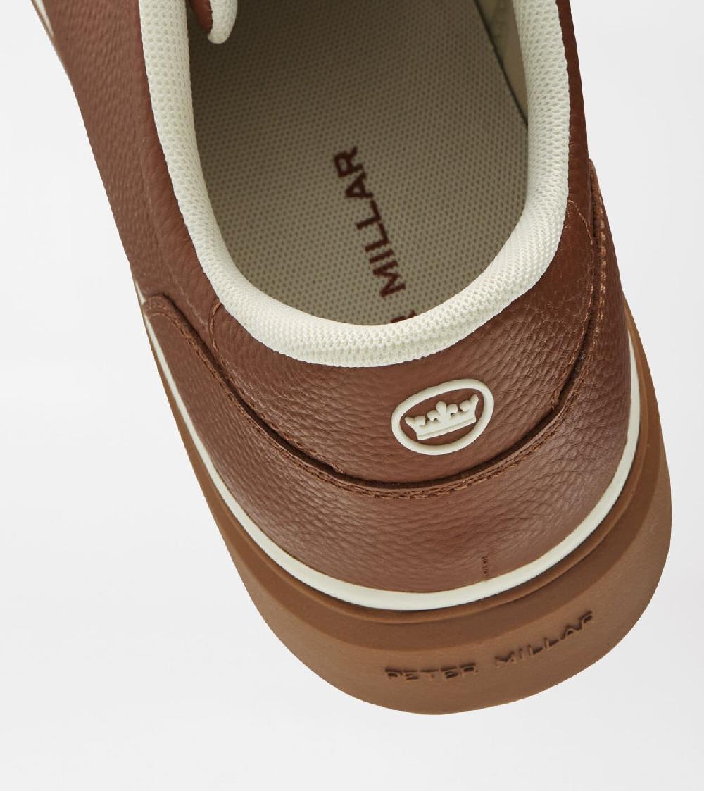 Peter Millar Drift Leather Hybrid Course Shoe Whiskey