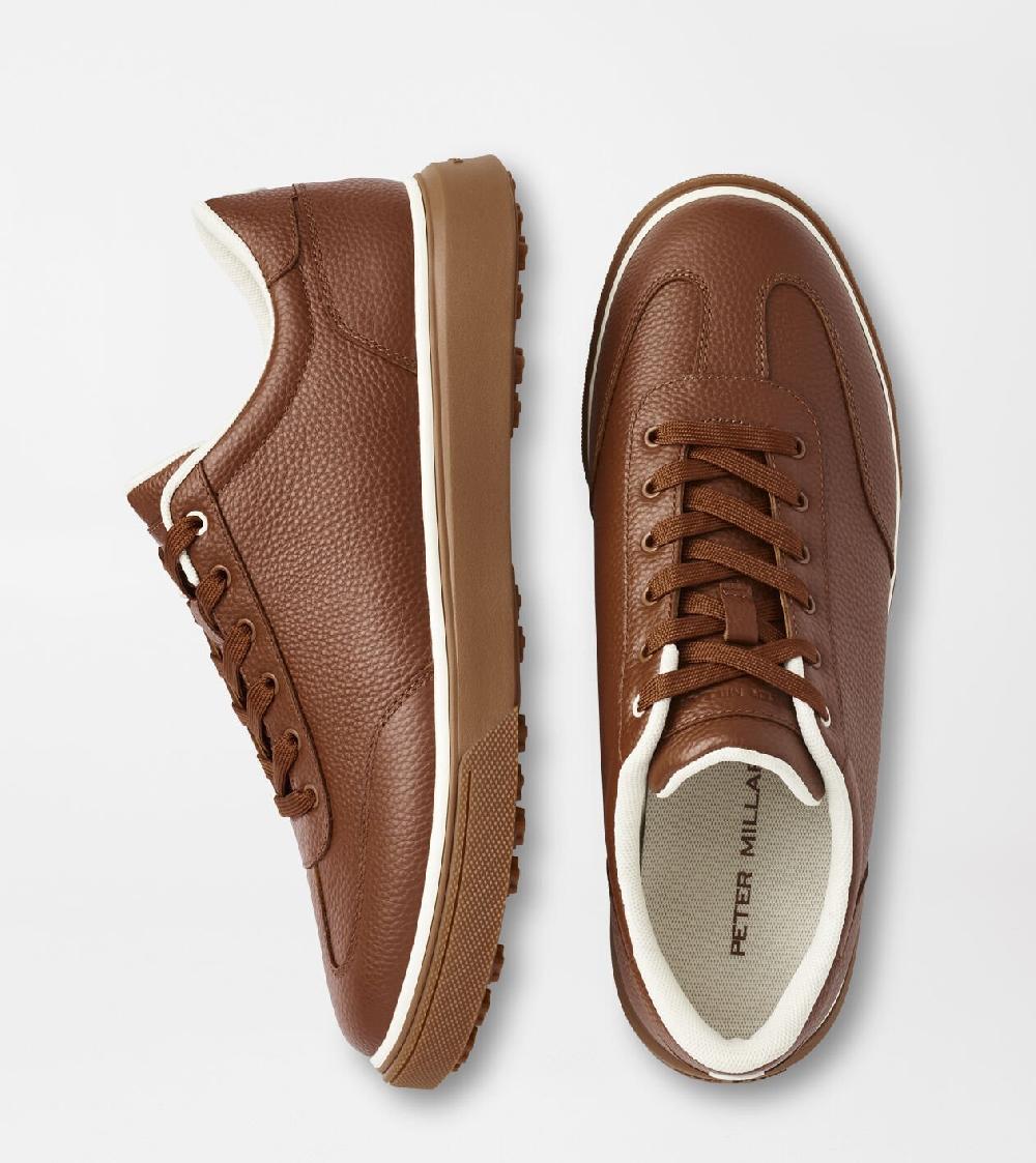peter millar Drift Leather Hybrid Course Shoe Whiskey