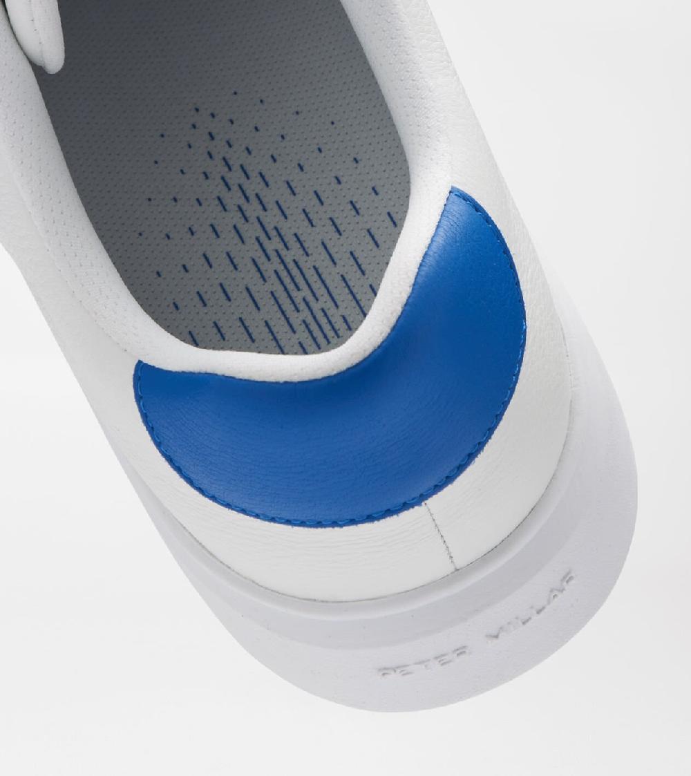 Peter Millar Drift Leather Hybrid Course Shoe WHITE/MAKO BLUE