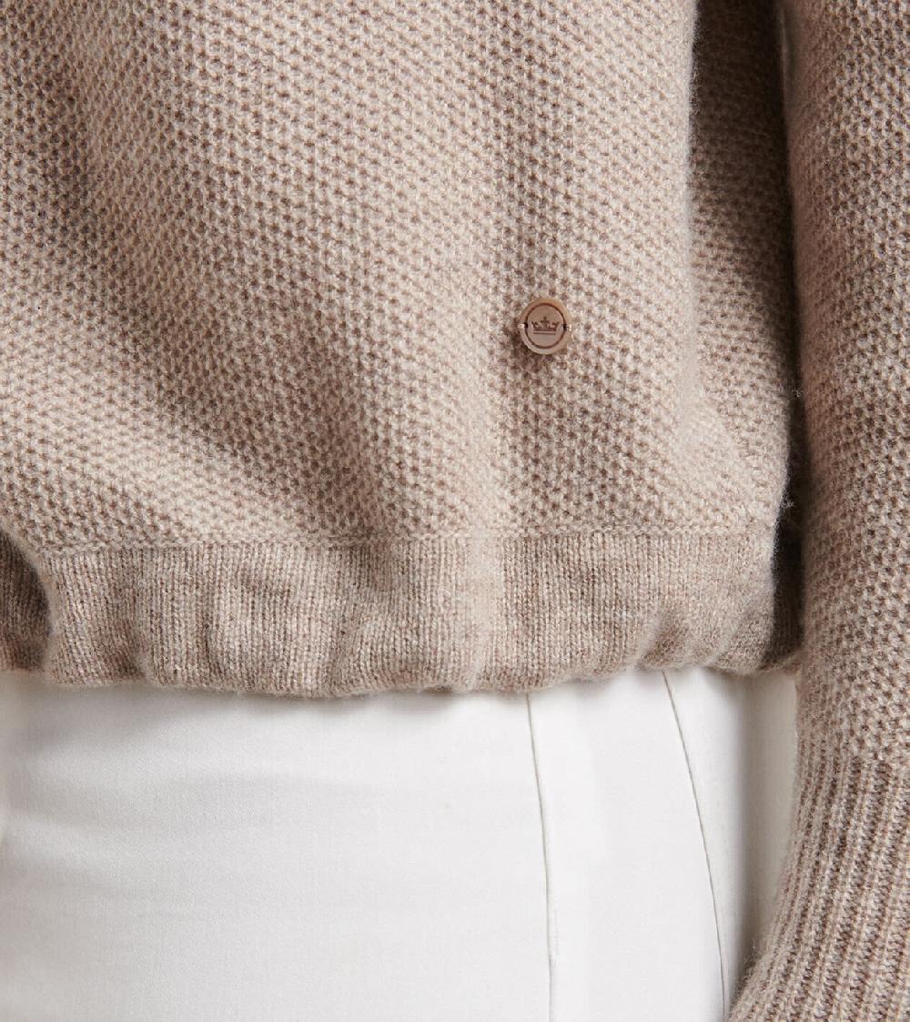 Peter Millar Emory Full-Zip Cardigan Sweater PEBBLE