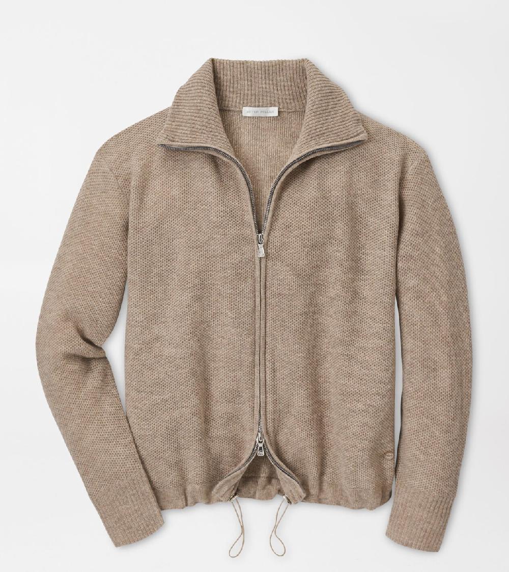 peter millar Emory Full-Zip Cardigan Sweater PEBBLE