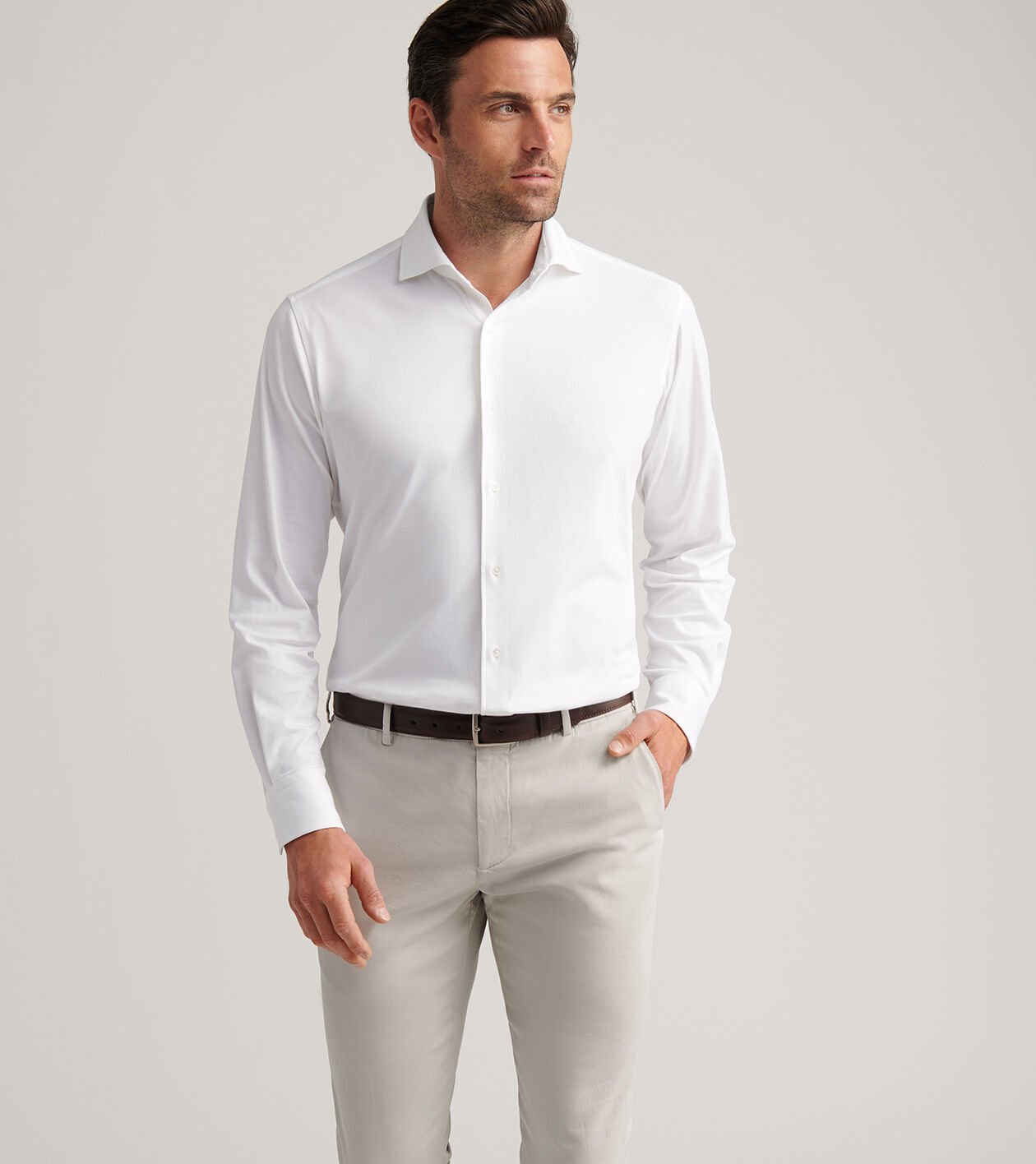 Peter Millar Excursionist Flex Solid Sport Shirt White