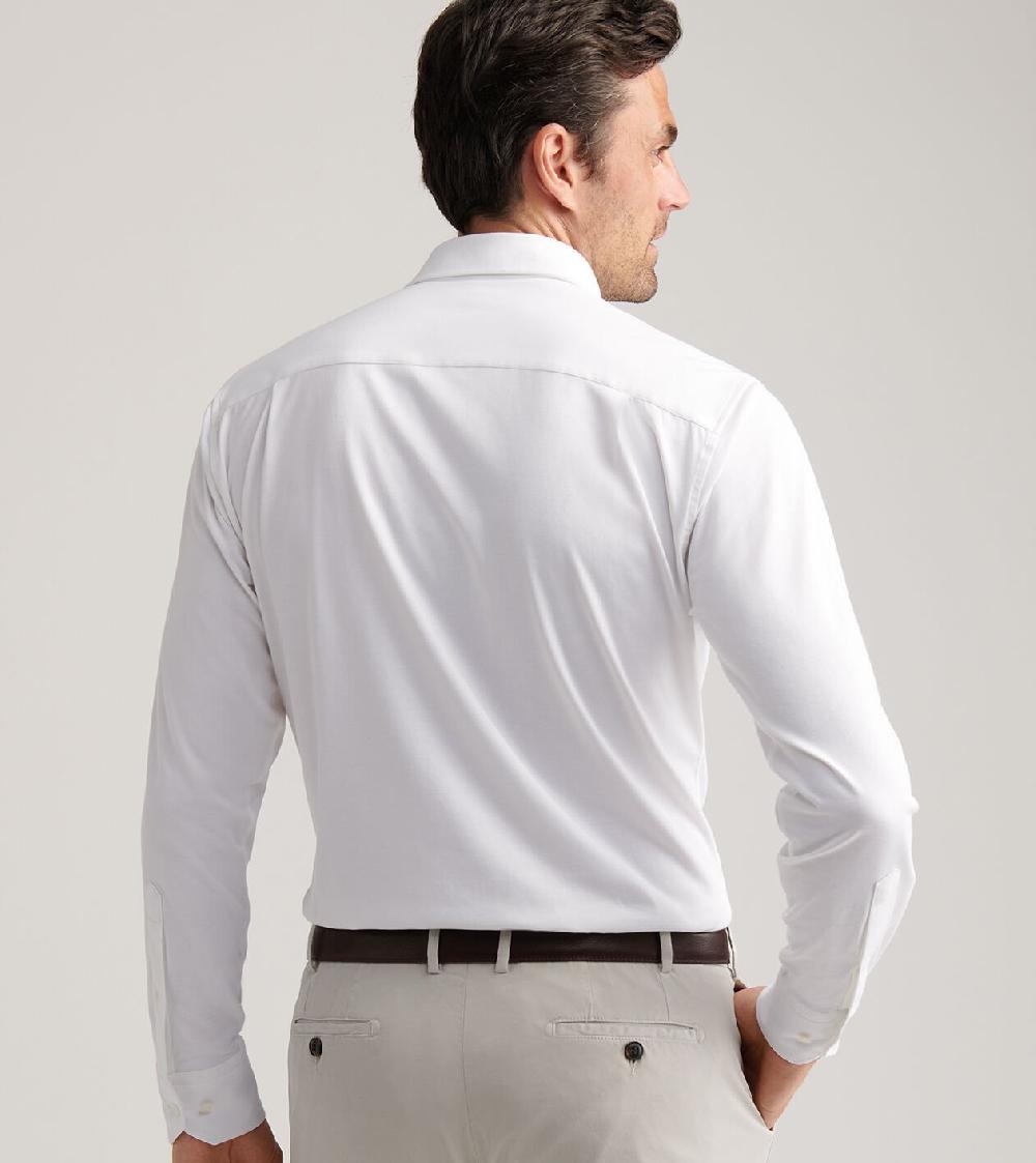Peter Millar Excursionist Flex Solid Sport Shirt White