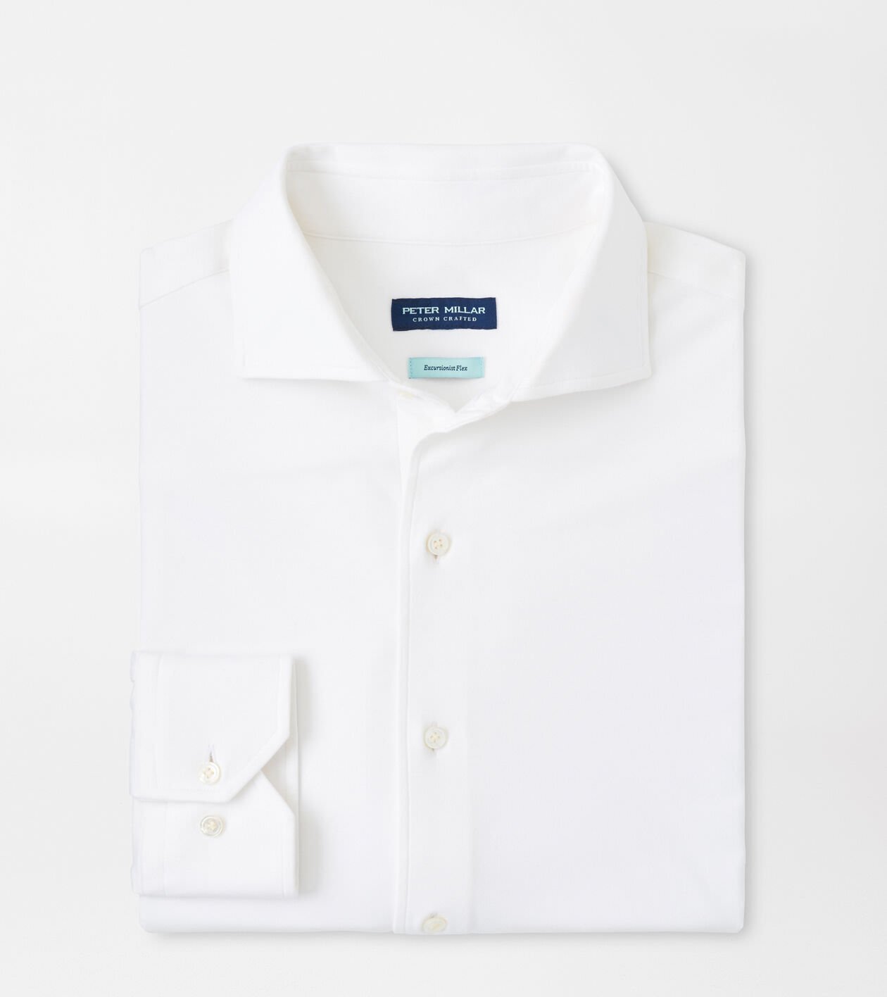 peter millar Excursionist Flex Solid Sport Shirt White
