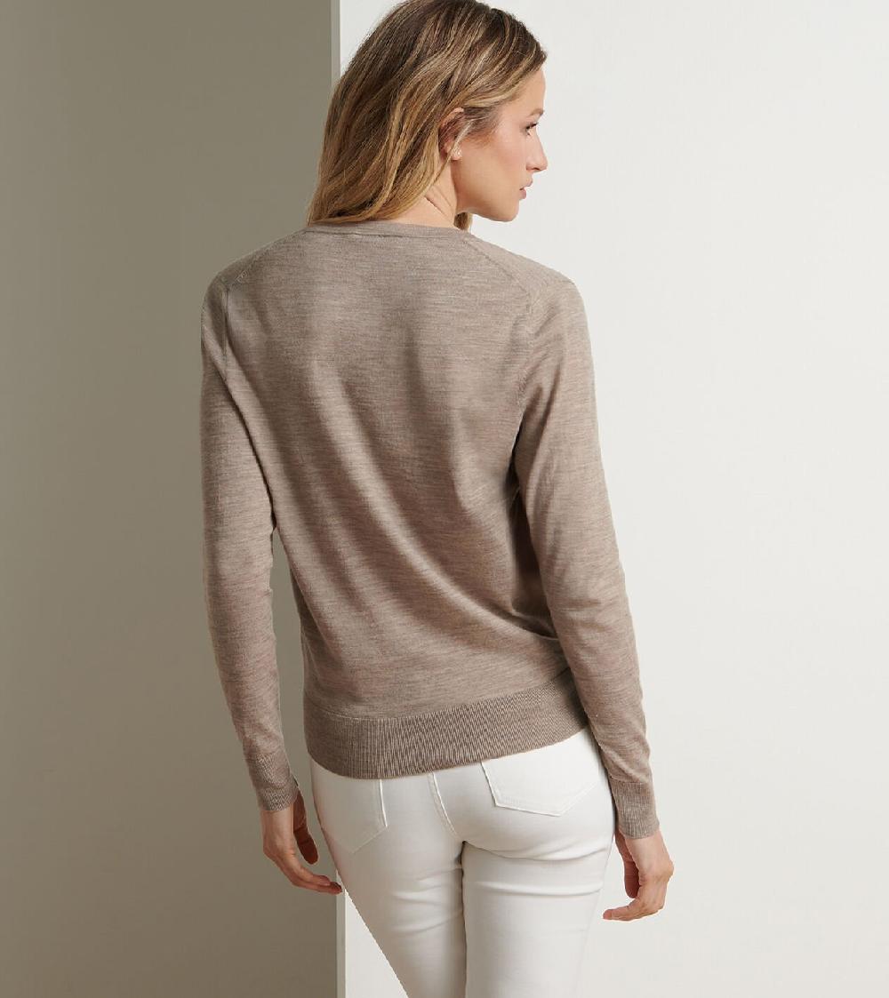 Peter Millar Excursionist Flex V-Neck Sweater PEBBLE