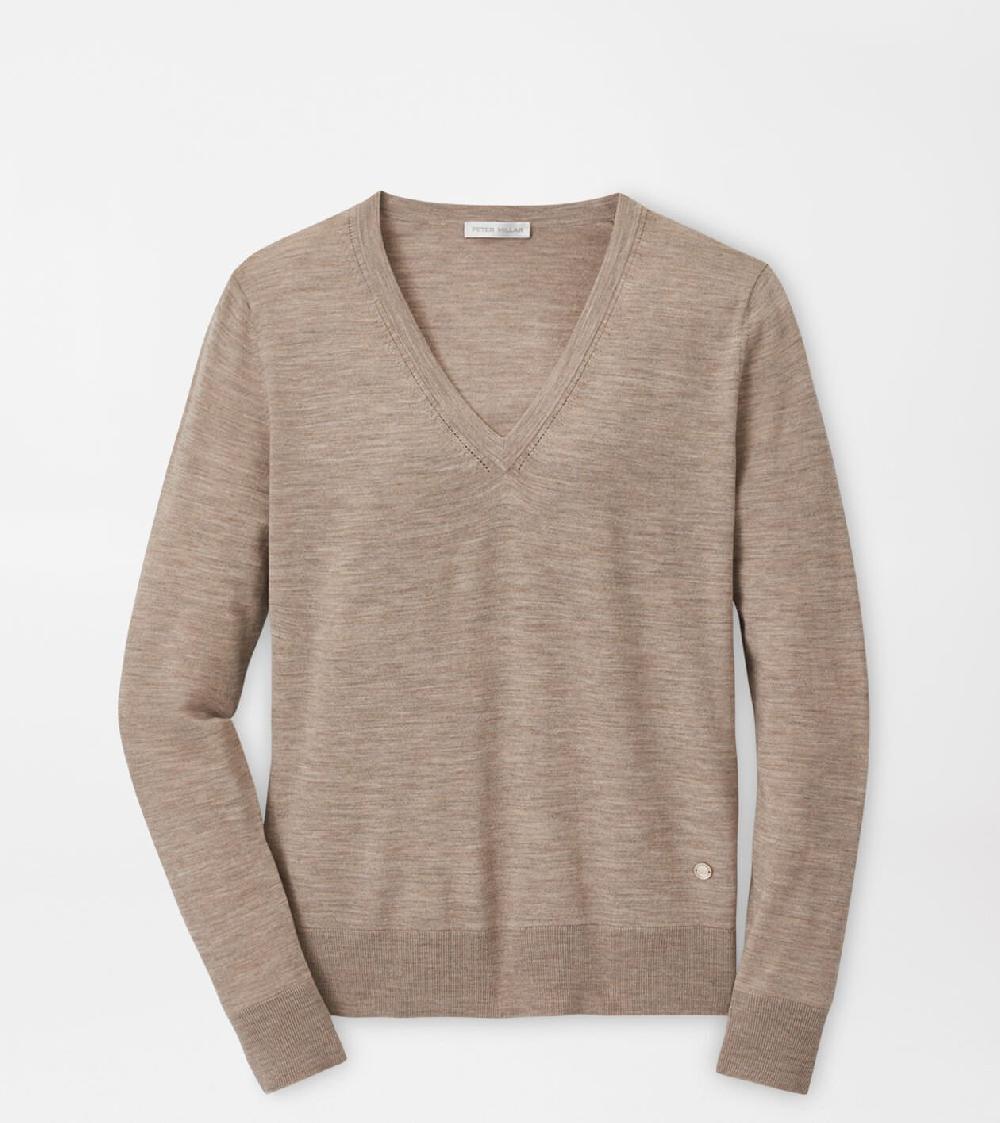 peter millar Excursionist Flex V-Neck Sweater PEBBLE