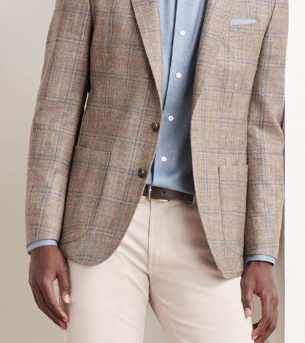 Peter Millar Excursionist Milled Leather Belt Chocolate