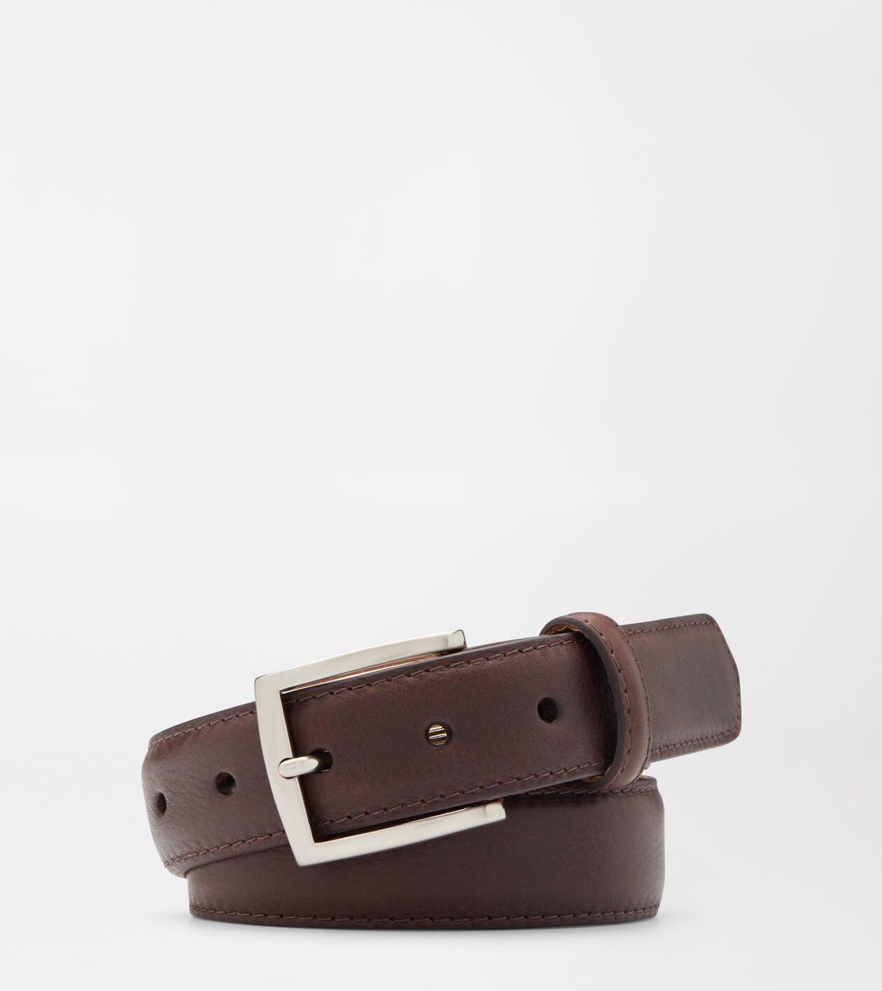 peter millar Excursionist Milled Leather Belt Chocolate