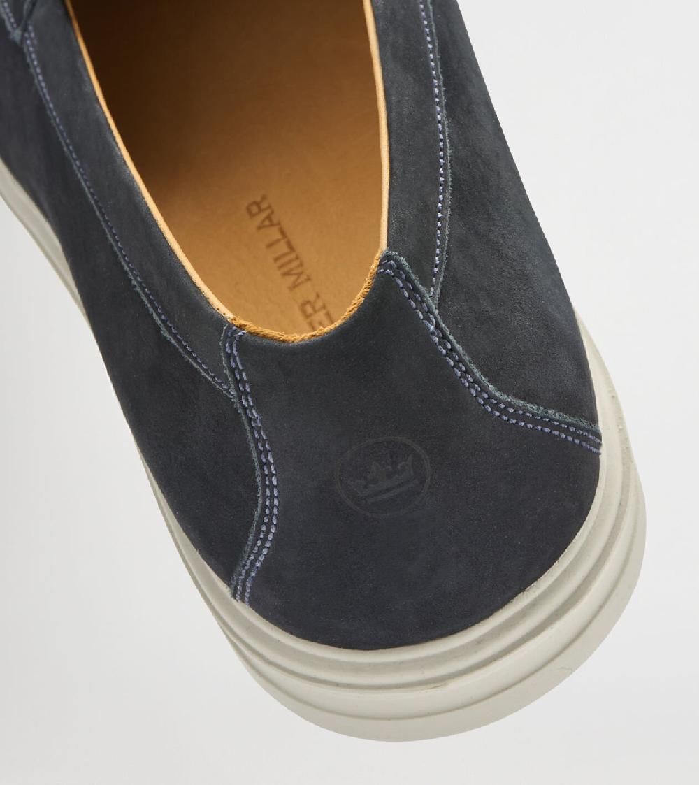 Peter Millar Excursionist Nubuck Venetian Loafer Dark Navy