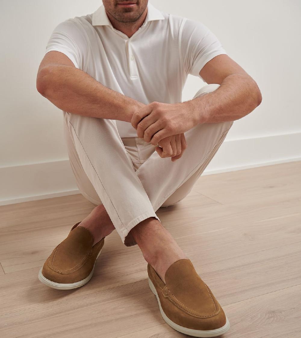 Peter Millar Excursionist Nubuck Venetian Loafer Whiskey